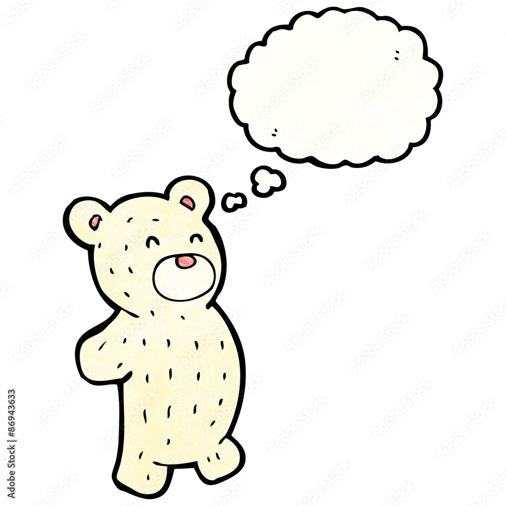 Fototapeta premium cartoon cute teddy polar bear