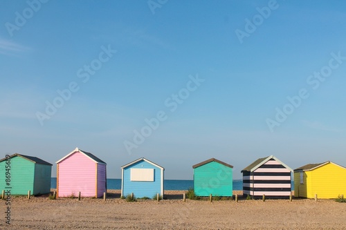 Beach huts on the seafront © upyanose