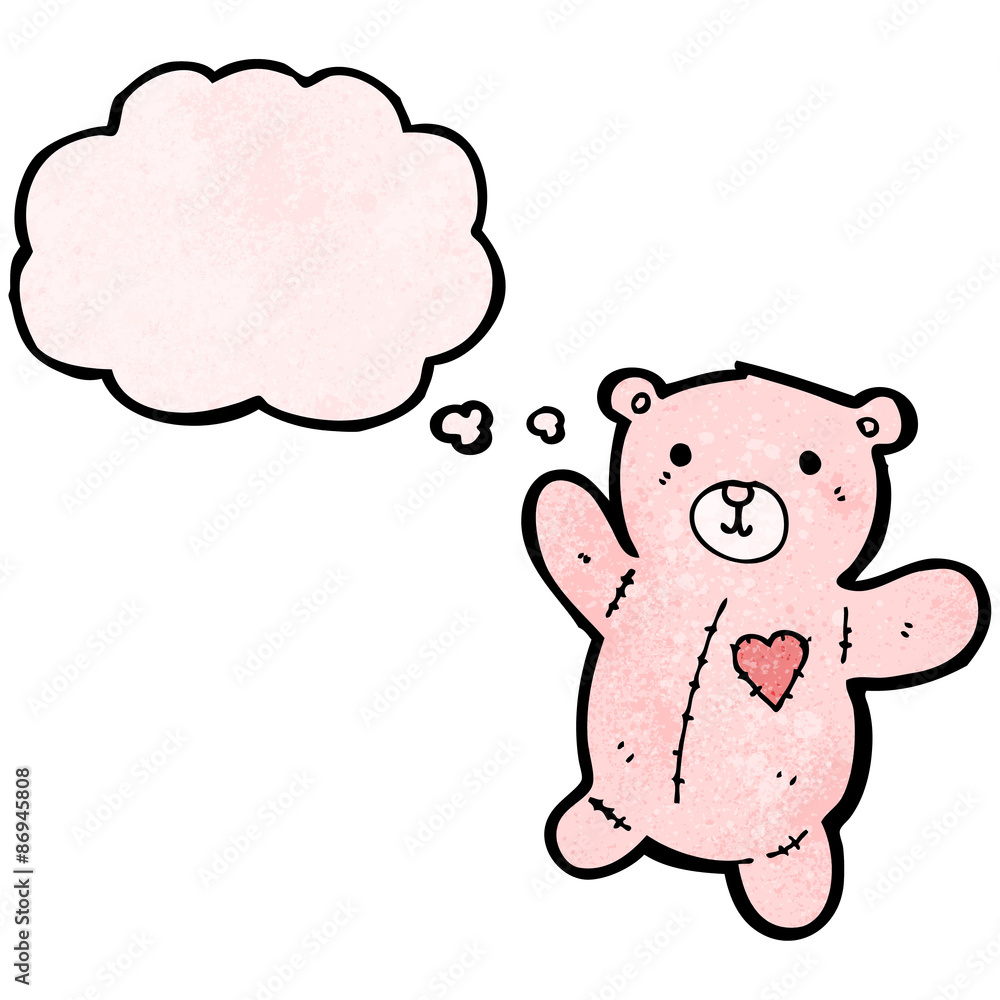 cartoon pink teddy bear