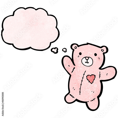 cartoon pink teddy bear