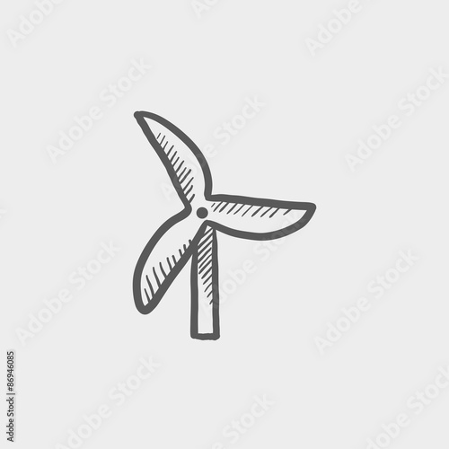 Windmill sketch icon