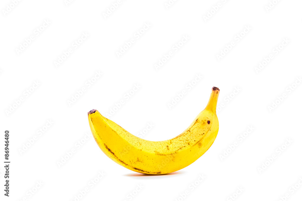 Reife Banane freigestellt 