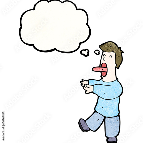 cartoon hypnotized man