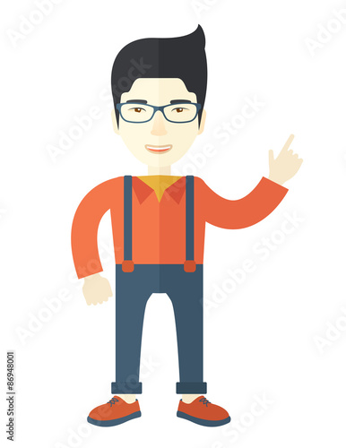Proud asian businessman.