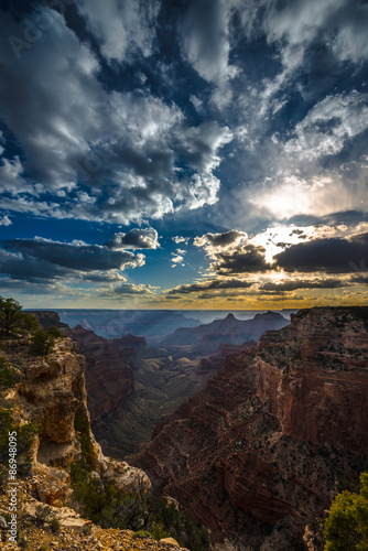 Grand Canyon North Rim Cape Royal Overlook at Sunset