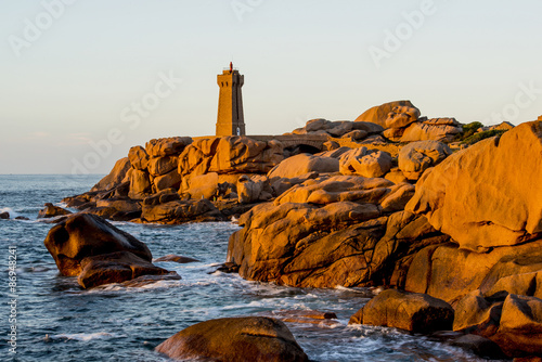 Ploumanach, plus beau village de France 2015, Bretagne, Côtes d'Armer, France photo