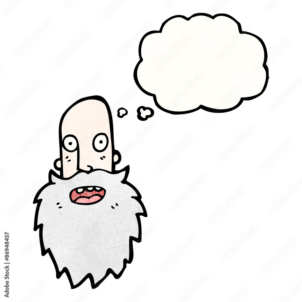 cartoon old man with thought bubble cartoon old man with thought bubble