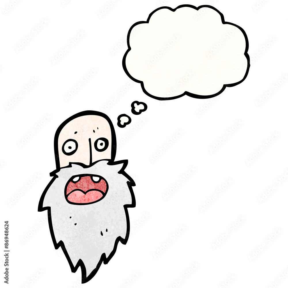 cartoon old man with thought bubble cartoon old man with thought bubble