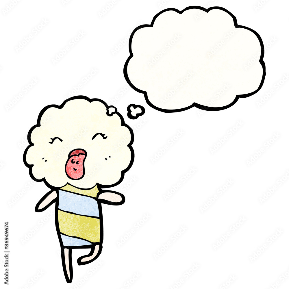 cute little cloud creature sticking out tongue cute little cloud creature sticking out tongue