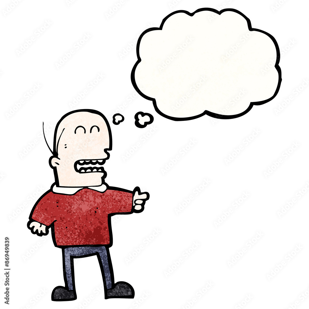 cartoon bald man pointing and laughing cartoon bald man pointing and laughing