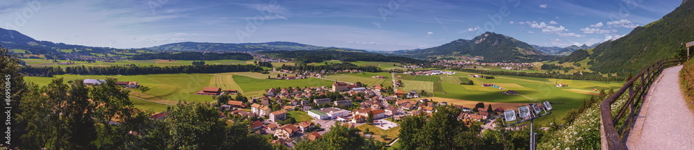 Panoramic view of Gruyeres area, Fribourg, Switzerland Panoramic view of Gruyeres area, Fribourg, Switzerland