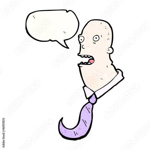 confused office man with speech bubble