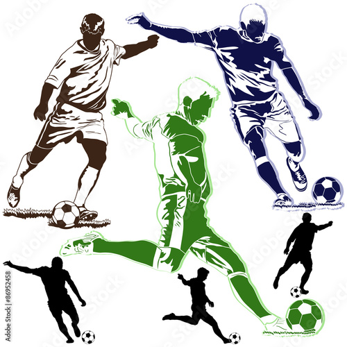 Soccer football players
