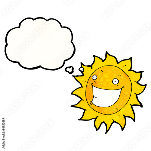 cartoon sun grinning