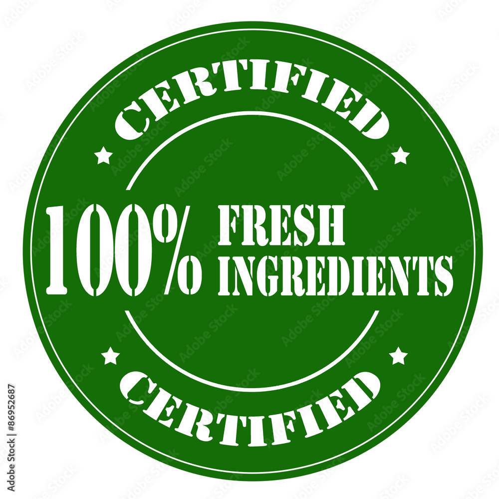 100% Fresh Ingredients 100% Fresh Ingredients