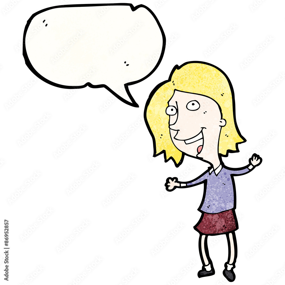 happy cartoon woman happy cartoon woman