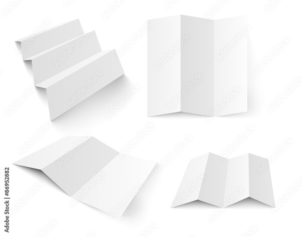 Blank white booklet vector template Blank white booklet vector template