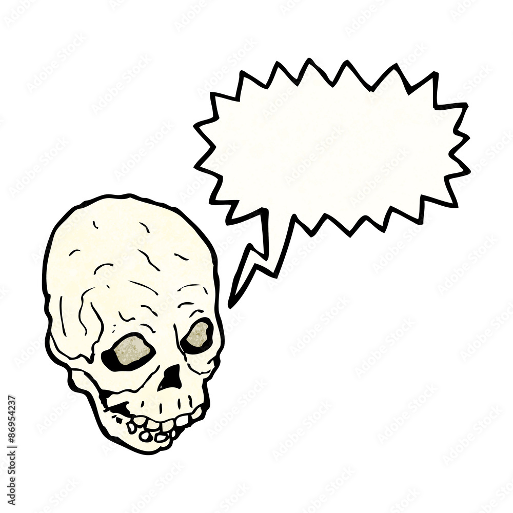 cartoon shrieking skull cartoon shrieking skull