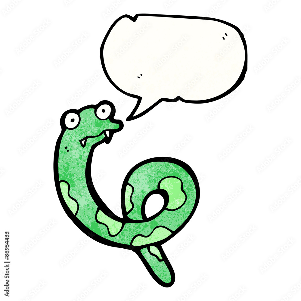 cartoon snake with speech bubble cartoon snake with speech bubble