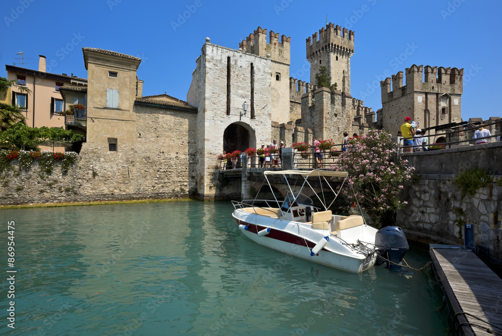The Scaliger Castle in Sirmione, Italy