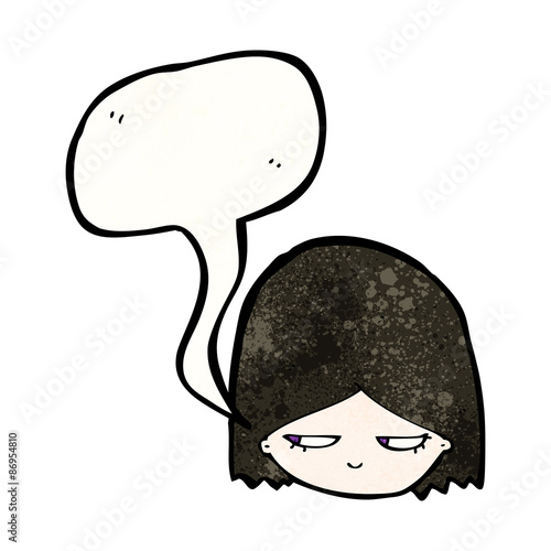 cartoon goth girl