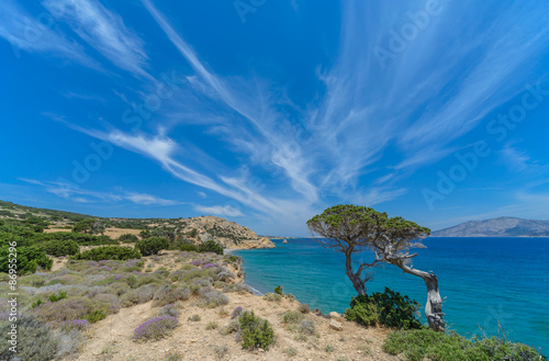 Landscape of beautiful greek island photo