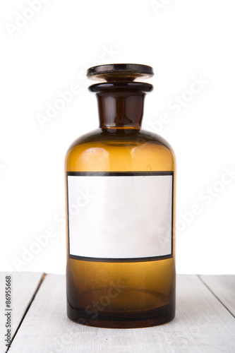 Fototapeta Naklejka Na Ścianę i Meble -  Vintage medicine bottle with blank label