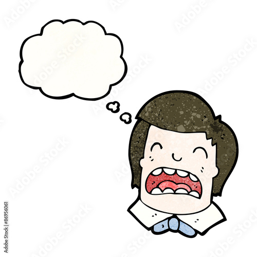 cartoon upset boy