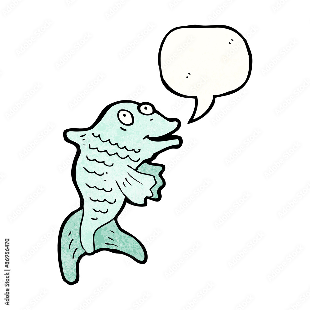 cartoon fish with speech bubble cartoon fish with speech bubble