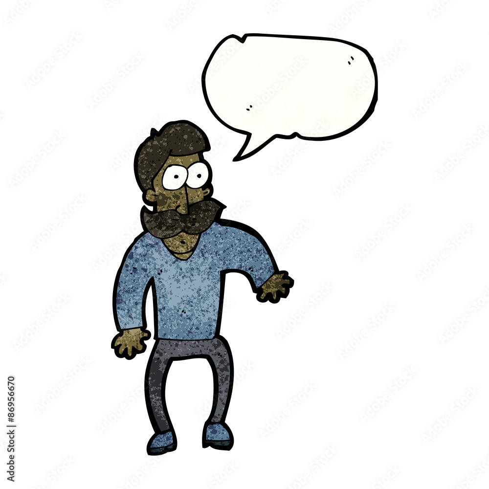 Obraz premium cartoon staring man