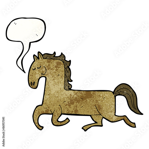 cartoon prancing horse