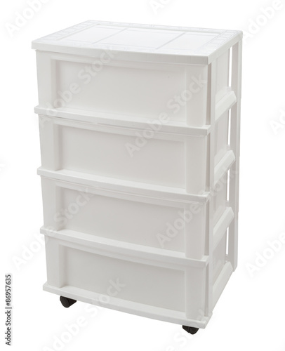 plastic bookcase isolated on a white background