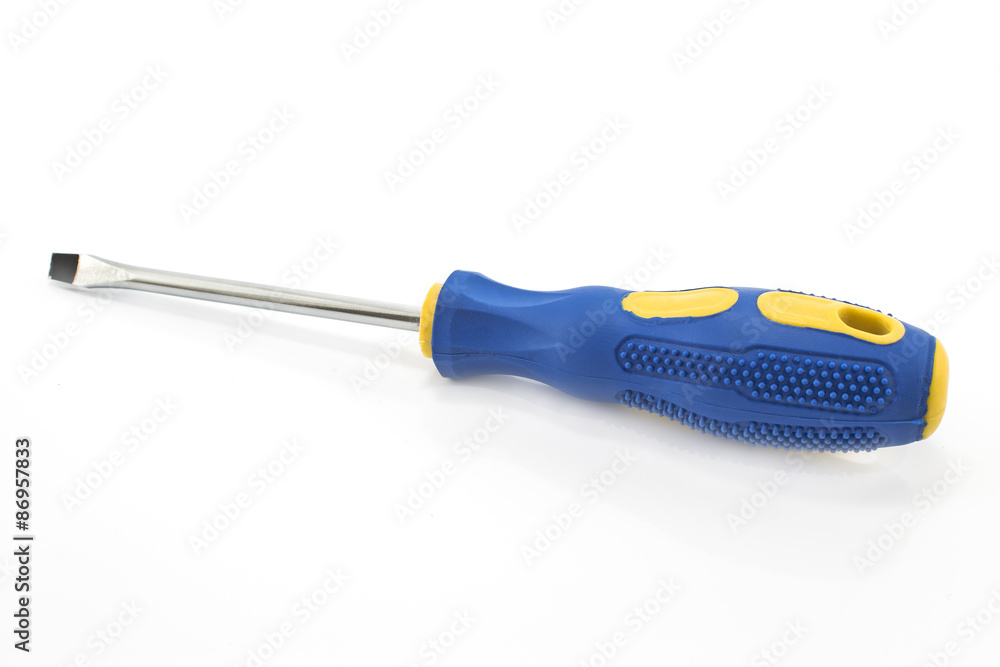 Blue isolated screwdriver Blue isolated screwdriver