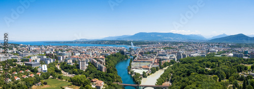Aerial view of  Geneva city in Switzerland © Samuel B.