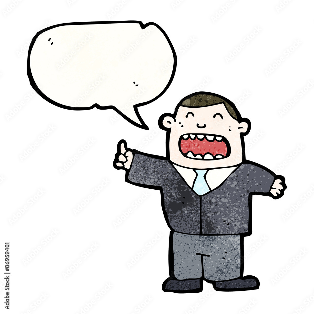 Obraz premium cartoon businessman talking
