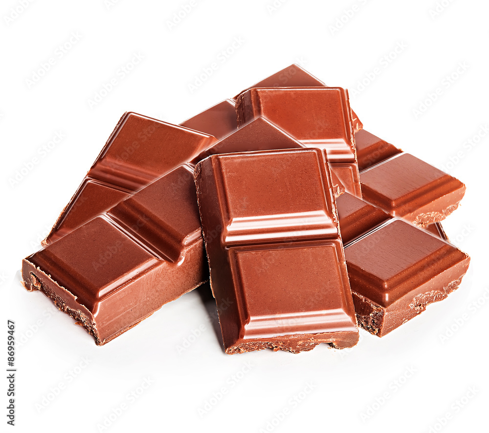 Chocolate isolated on white background Chocolate isolated on white background