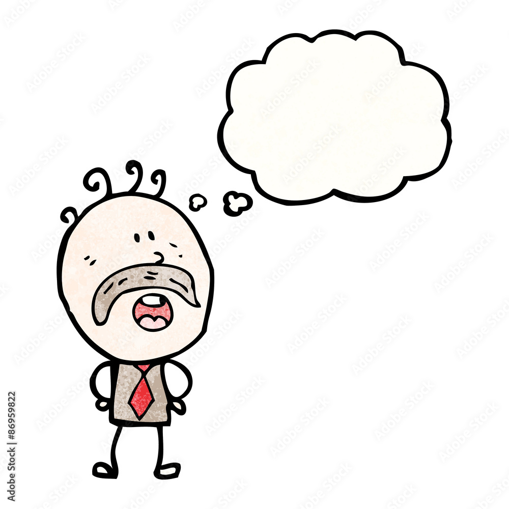 cartoon dad with thought bubble cartoon dad with thought bubble
