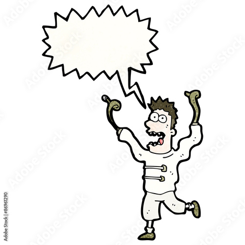 crazy madman cartoon