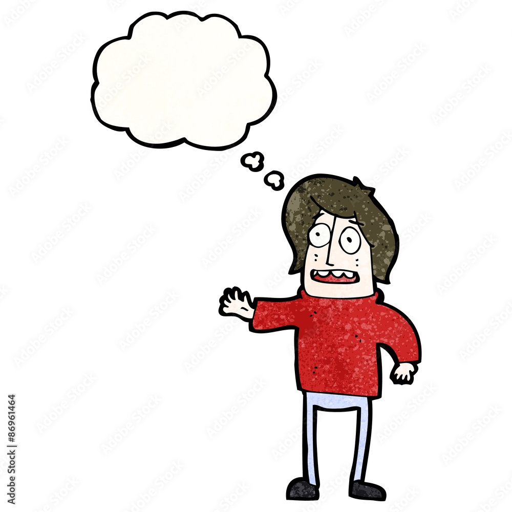 cartoon man with thougth bubble cartoon man with thougth bubble