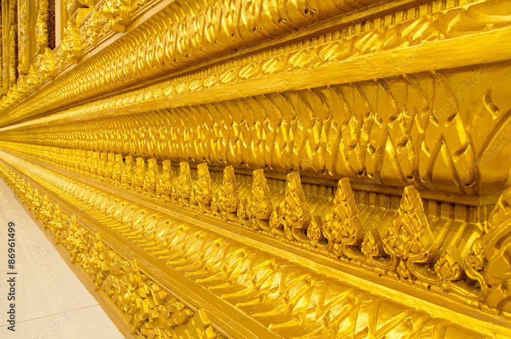 Fototapeta premium Thai Temple, Wall Thai