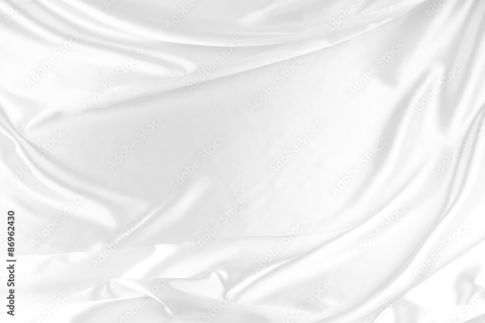 Obraz premium White silk fabric material texture