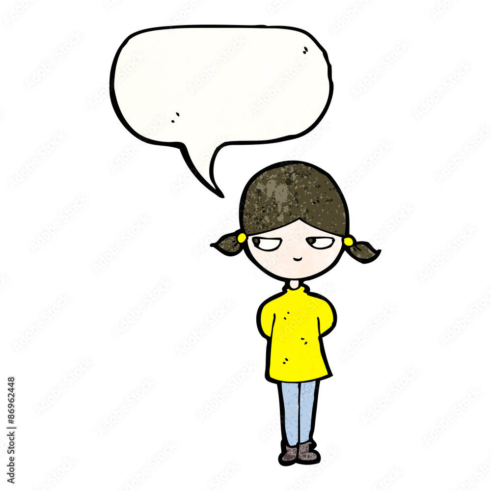 cartoon annoyed girl with speech bubble cartoon annoyed girl with speech bubble