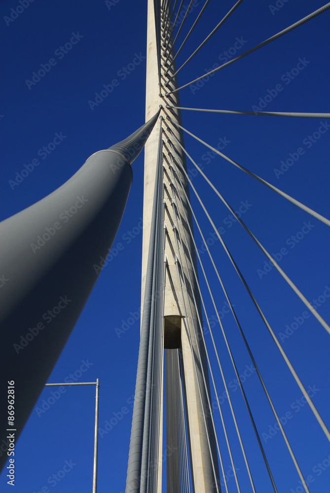 Details of Ada bridge tower in Belgrade, Serbia Details of Ada bridge tower in Belgrade, Serbia