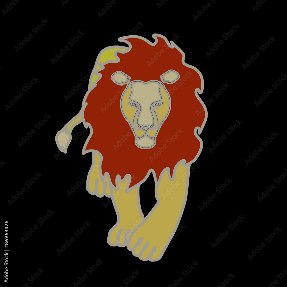 Naklejka premium Lion,, logo