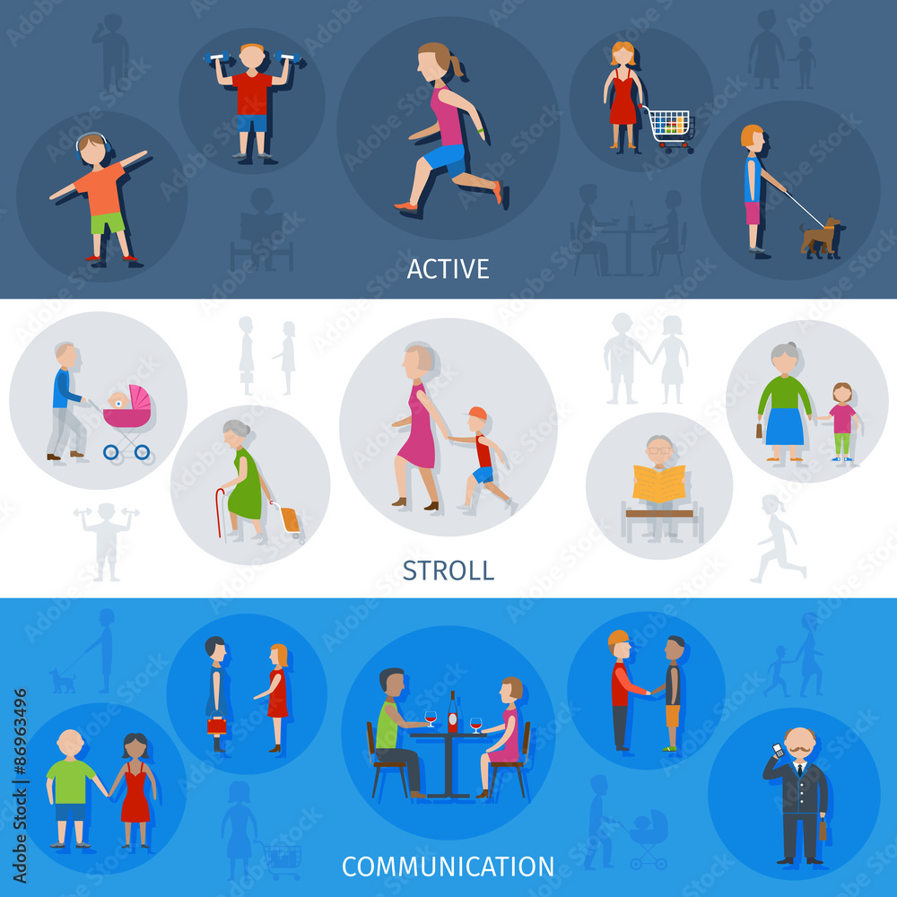 Lifestyle People Banner Set Lifestyle People Banner Set