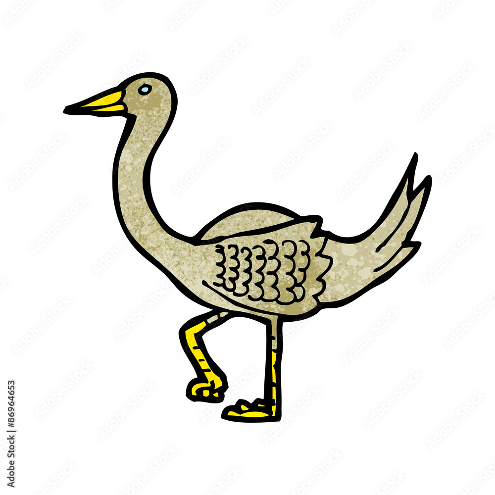 Obraz premium cartoon ostrich
