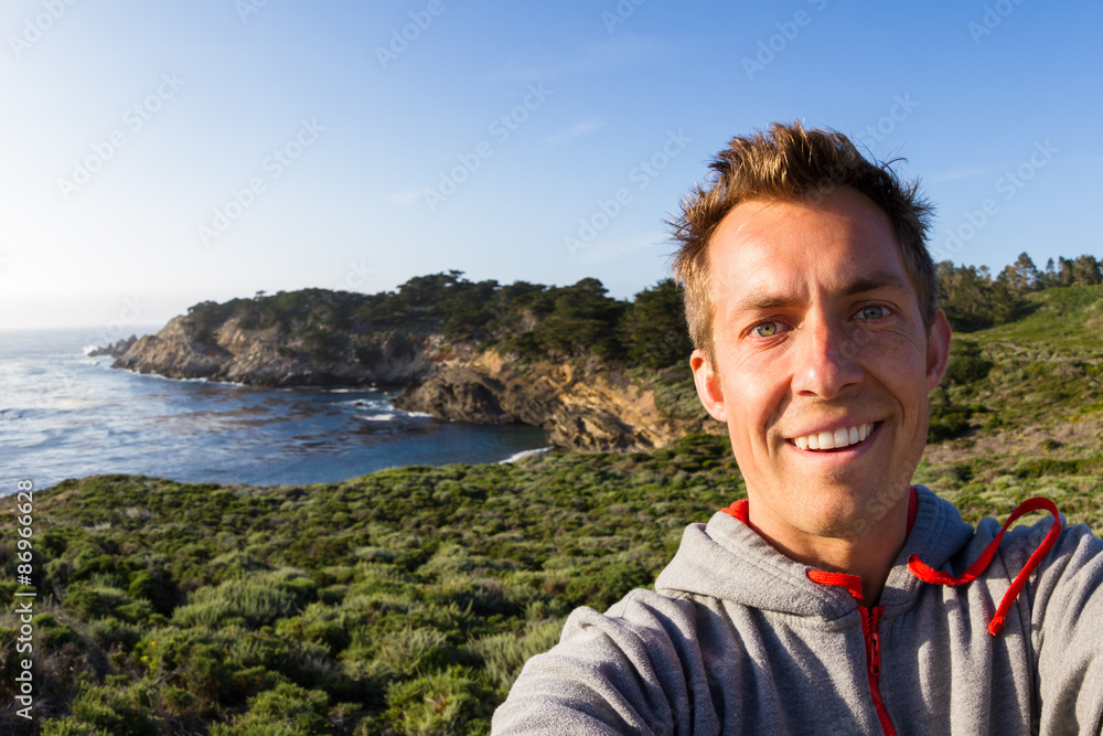 Fototapeta premium selfie on the coast