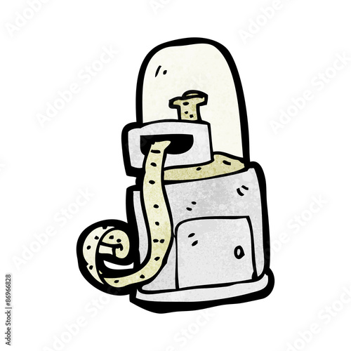 cartoon stock ticker machine