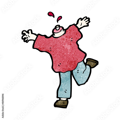 headless boy cartoon