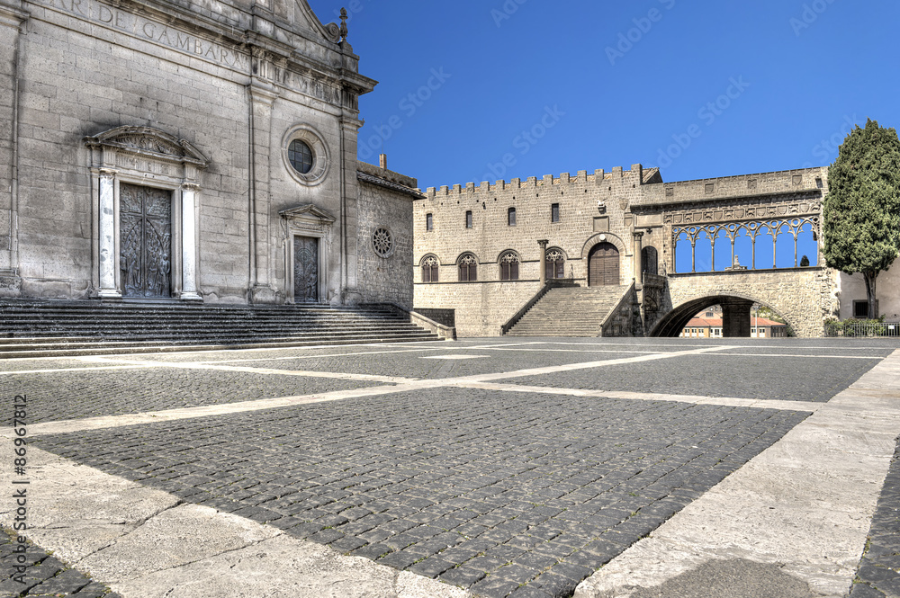 Viterbo Piazza Cathedral Saint Lawrence and Papal Palace